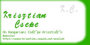 krisztian csepe business card